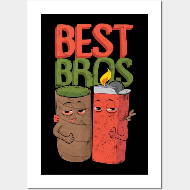 420 Giftidea Best Bros Wall Art by avshirtnation